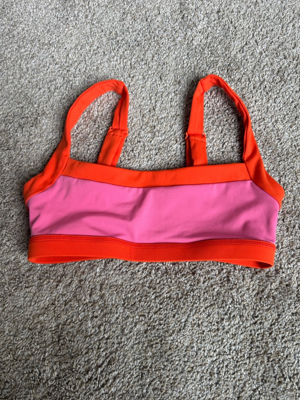 Form Orange Pink Sports Bra Small